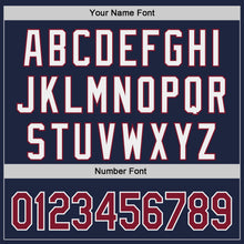 Загрузить изображение в средство просмотра галереи, Custom Navy Crimson-White Classic Color Block Side Panel Stripe Authentic Baseball Jersey
