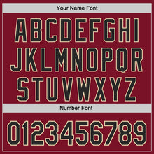 Load image into Gallery viewer, Custom Crimson Black-Cream Classic Color Block Side Panel Stripe Authentic Baseball Jersey
