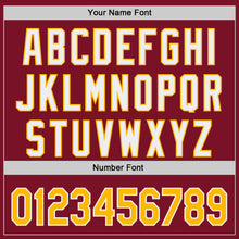 Load image into Gallery viewer, Custom Crimson Gold-White Classic Color Block Side Panel Stripe Authentic Baseball Jersey
