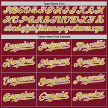 Laden Sie das Bild in den Galerie-Viewer, Custom Crimson Old Gold-White Classic Color Block Side Panel Stripe Authentic Baseball Jersey
