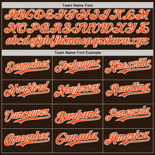 Laden Sie das Bild in den Galerie-Viewer, Custom Brown Orange-White Classic Color Block Side Panel Stripe Authentic Baseball Jersey

