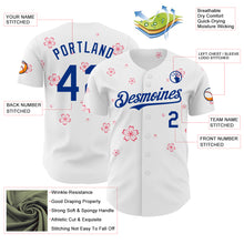 Charger l'image dans la galerie, Custom White-Royal Cherry Blossoms Sakura Authentic Baseball Jersey
