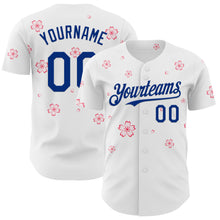 Charger l'image dans la galerie, Custom White-Royal Cherry Blossoms Sakura Authentic Baseball Jersey
