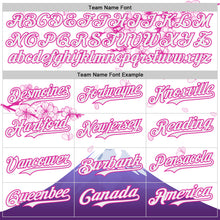 Laden Sie das Bild in den Galerie-Viewer, Custom White-Deep Pink Cherry Blossoms Sakura Mount Fuji Authentic Baseball Jersey
