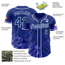 Charger l'image dans la galerie, Custom Royal-White Cherry Blossoms Sakura Authentic Baseball Jersey
