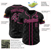 Laden Sie das Bild in den Galerie-Viewer, Custom Black-Pink Cherry Blossoms Sakura Authentic Baseball Jersey
