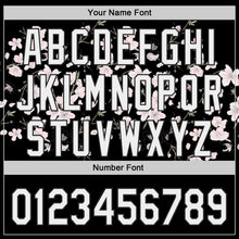 Загрузить изображение в средство просмотра галереи, Custom Black-White Cherry Blossoms Sakura Authentic Baseball Jersey
