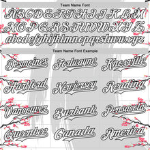 Laden Sie das Bild in den Galerie-Viewer, Custom White Gray-Black Cherry Blossoms Sakura Authentic Baseball Jersey
