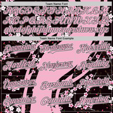 Загрузить изображение в средство просмотра галереи, Custom Light Pink Black-White Cherry Blossoms Sakura Authentic Baseball Jersey
