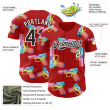 Charger l'image dans la galerie, Custom Red Black-White Colorful Firepower 3D Pattern Design Authentic Baseball Jersey
