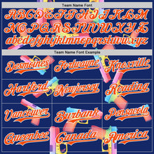 Charger l'image dans la galerie, Custom Royal Orange-White Colorful Firepower 3D Pattern Design Authentic Baseball Jersey
