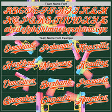 Charger l'image dans la galerie, Custom Green Orange-White Colorful Firepower 3D Pattern Design Authentic Baseball Jersey
