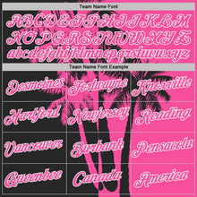 Charger l'image dans la galerie, Custom Pink Black-White Hawaii Tropical Coastal Palm Trees Performance T-Shirt

