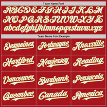 Load image into Gallery viewer, Custom Red White-Old Gold Japanese Wave 3D Pattern Design Authentic Baseball Jersey
