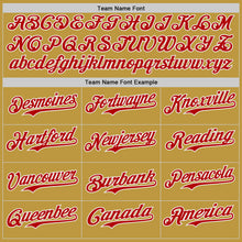 Load image into Gallery viewer, Custom Old Gold Red-White Japanese Wave 3D Pattern Design Authentic Baseball Jersey
