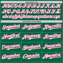 Charger l'image dans la galerie, Custom Kelly Green White-Pink Japanese Wave 3D Pattern Design Authentic Baseball Jersey
