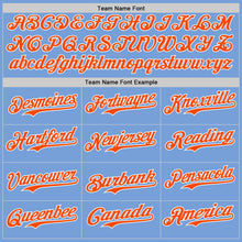 Load image into Gallery viewer, Custom Light Blue Orange-White Japanese Wave 3D Pattern Design Authentic Baseball Jersey
