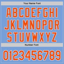 Load image into Gallery viewer, Custom Light Blue Orange-White Japanese Wave 3D Pattern Design Authentic Baseball Jersey
