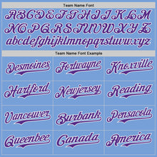 Load image into Gallery viewer, Custom Light Blue Purple-White Japanese Wave 3D Pattern Design Authentic Baseball Jersey
