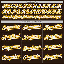 Laden Sie das Bild in den Galerie-Viewer, Custom Brown White-Gold Japanese Wave 3D Pattern Design Authentic Baseball Jersey
