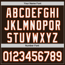 Charger l'image dans la galerie, Custom Brown White-Orange Japanese Wave 3D Pattern Design Authentic Baseball Jersey
