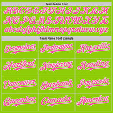 Charger l'image dans la galerie, Custom Neon Green Pink-White Japanese Wave 3D Pattern Design Authentic Baseball Jersey
