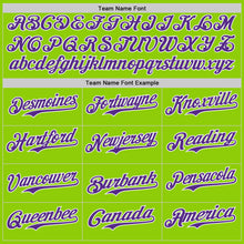 Load image into Gallery viewer, Custom Neon Green Purple-White Japanese Wave 3D Pattern Design Authentic Baseball Jersey

