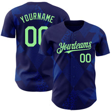 Charger l'image dans la galerie, Custom Navy-Pea Green Brazil Style Authentic Baseball Jersey
