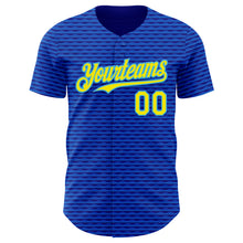 Laden Sie das Bild in den Galerie-Viewer, Custom Blue Light Yellow-Sky Blue Brazil Style Authentic Baseball Jersey
