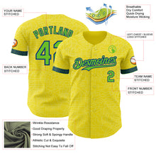 Load image into Gallery viewer, Custom Light Yellow Aurora Green-Royal Brazil Style Authentic Baseball Jersey

