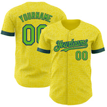 Load image into Gallery viewer, Custom Light Yellow Aurora Green-Royal Brazil Style Authentic Baseball Jersey
