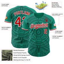 Загрузить изображение в средство просмотра галереи, Custom Green Red-White Mexico Style Authentic Baseball Jersey
