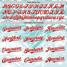 Load image into Gallery viewer, Custom Ice Blue Red-White Portugal Style Authentic Baseball Jersey
