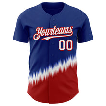 Загрузить изображение в средство просмотра галереи, Custom Royal White-Red USA Style Authentic Baseball Jersey
