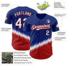 Загрузить изображение в средство просмотра галереи, Custom Royal White-Red USA Style Authentic Baseball Jersey
