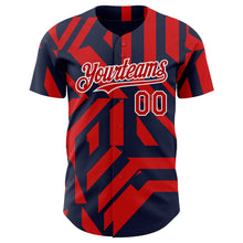Load image into Gallery viewer, Custom Navy Red-White USA Style Authentic Baseball Jersey
