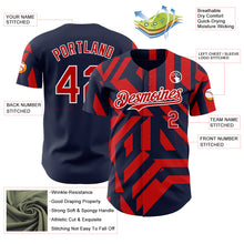 Load image into Gallery viewer, Custom Navy Red-White USA Style Authentic Baseball Jersey
