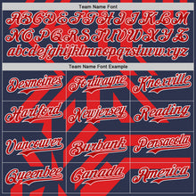 Load image into Gallery viewer, Custom Navy Red-White USA Style Authentic Baseball Jersey
