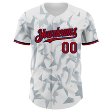 Charger l'image dans la galerie, Custom White Red Silver-Navy USA Style Authentic Baseball Jersey
