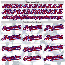 Charger l'image dans la galerie, Custom White Red Silver-Navy USA Style Authentic Baseball Jersey
