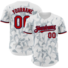 Charger l'image dans la galerie, Custom White Red Silver-Navy USA Style Authentic Baseball Jersey
