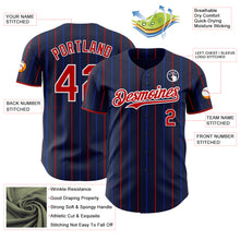 Load image into Gallery viewer, Custom Navy Red Blue-White USA Style Authentic Baseball Jersey
