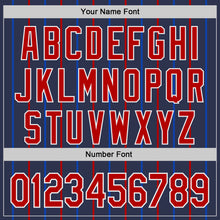Load image into Gallery viewer, Custom Navy Red Blue-White USA Style Authentic Baseball Jersey
