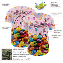 Charger l'image dans la galerie, Custom Light Pink-Black Candy Ice Cream Sweet Sugar Authentic Baseball Jersey
