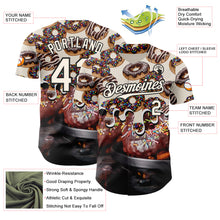Laden Sie das Bild in den Galerie-Viewer, Custom Cream-Black Ice Cream Donut  Foodie Dessert Authentic Baseball Jersey
