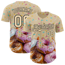 Laden Sie das Bild in den Galerie-Viewer, Custom City Cream-Black Ice Cream Donut  Foodie Dessert Authentic Baseball Jersey
