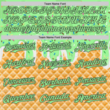 Загрузить изображение в средство просмотра галереи, Custom Pea Green-Black Ice Cream Waffle Foodie Dessert Authentic Baseball Jersey
