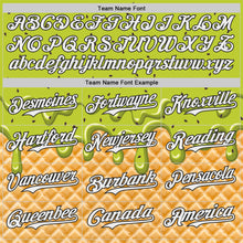 Загрузить изображение в средство просмотра галереи, Custom Neon Green White-Black Ice Cream Waffle Foodie Dessert Authentic Baseball Jersey
