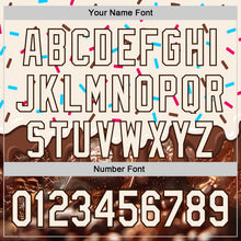 Laden Sie das Bild in den Galerie-Viewer, Custom Cream-Brown Ice Cream Chocolate Foodie Dessert Authentic Baseball Jersey
