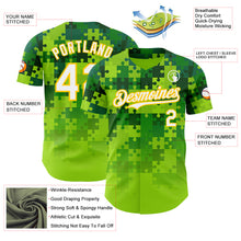 Загрузить изображение в средство просмотра галереи, Custom Green White-Yellow Puzzle 3D Pattern Design Authentic Baseball Jersey
